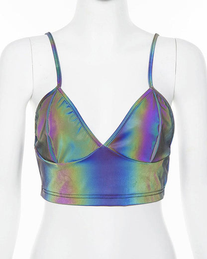 Midnight Chat Me Reflective Top - Techwear Official