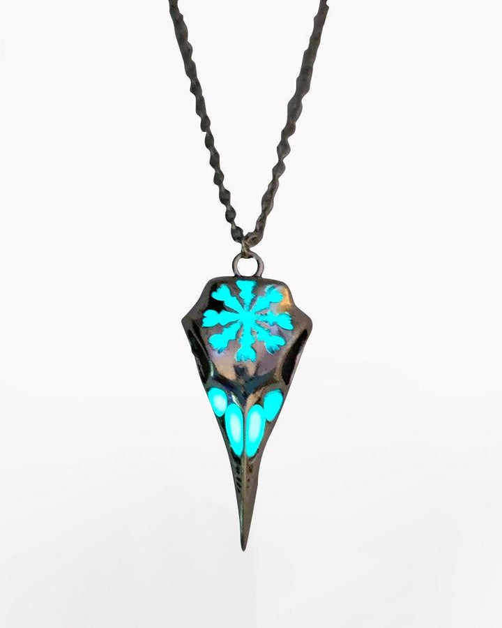 Midnight Glow Crow's Mouth Necklace - Techwear Official