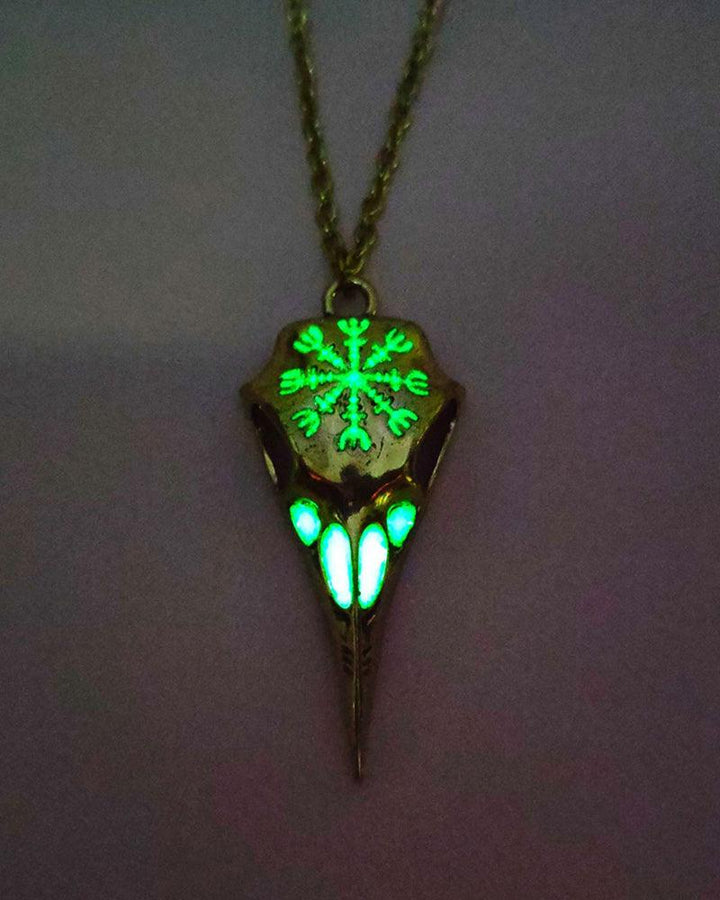 Midnight Glow Crow's Mouth Necklace - Techwear Official