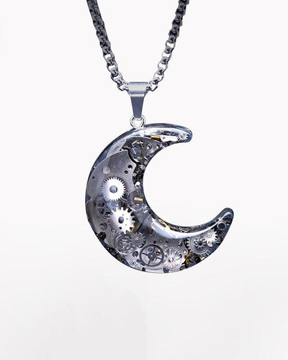 Moon Star Couple Cyberpunk Mechanical Necklace - Techwear Official