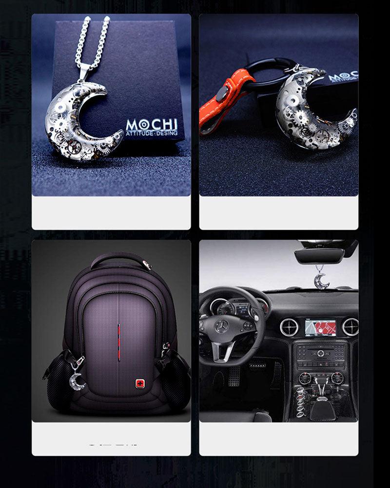 Moon Star Couple Cyberpunk Mechanical Necklace - Techwear Official