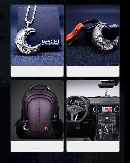 Moon Star Couple Cyberpunk Mechanical Necklace - Techwear Official