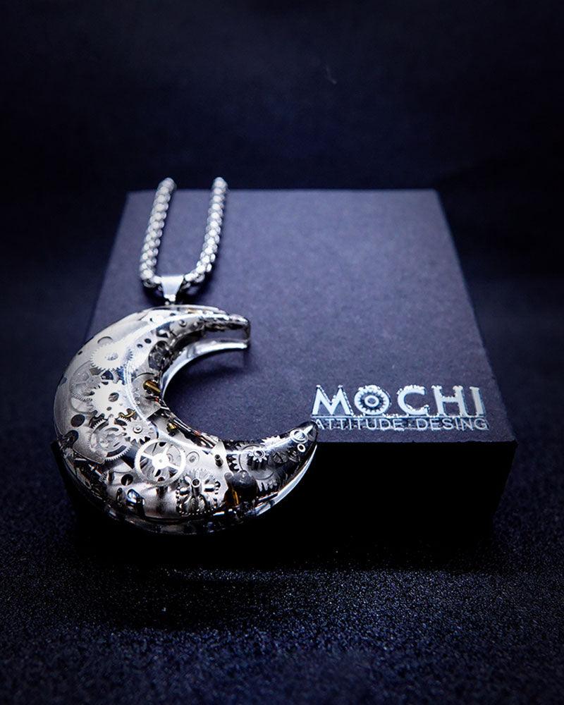 Moon Star Couple Cyberpunk Mechanical Necklace - Techwear Official