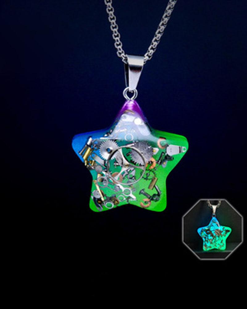 Moon Star Couple Cyberpunk Mechanical Necklace - Techwear Official
