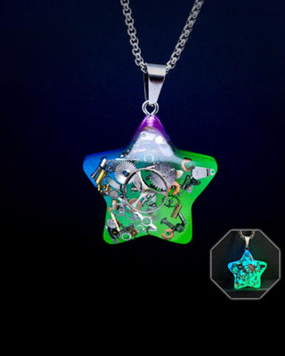 Moon Star Couple Cyberpunk Mechanical Necklace - Techwear Official
