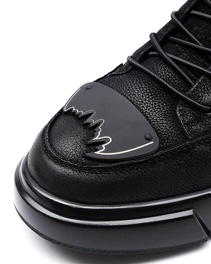 Motorcycle Leather High-top Cargo Shoes - Techwear Official