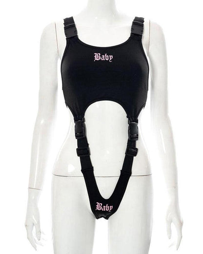 My Happy Ending Buckle Strap Bodysuit - Techwear Official