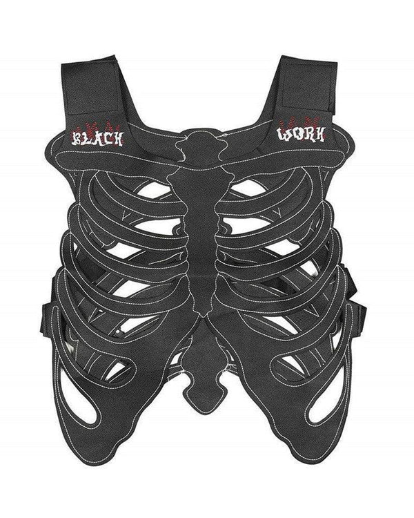 Needed Me Sternum Embroidery PU Vest - Techwear Official