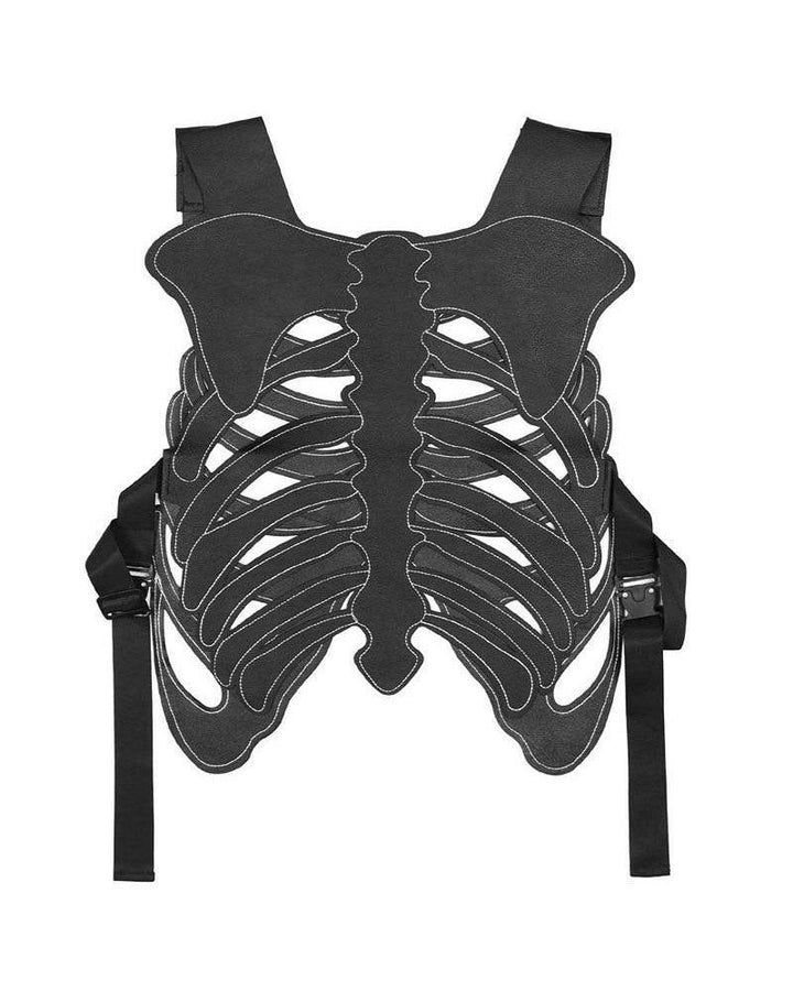Needed Me Sternum Embroidery PU Vest - Techwear Official
