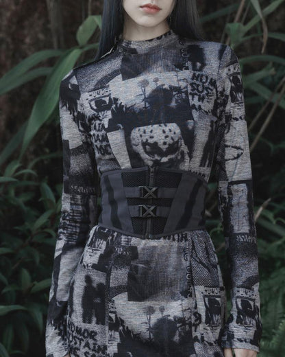 Never Ending Energy Buckle Corset Top - Techwear Official