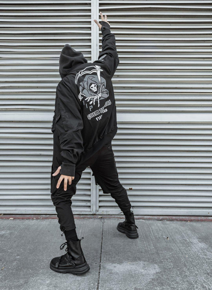 Never Know Skull Club Jacket - Techwear Official