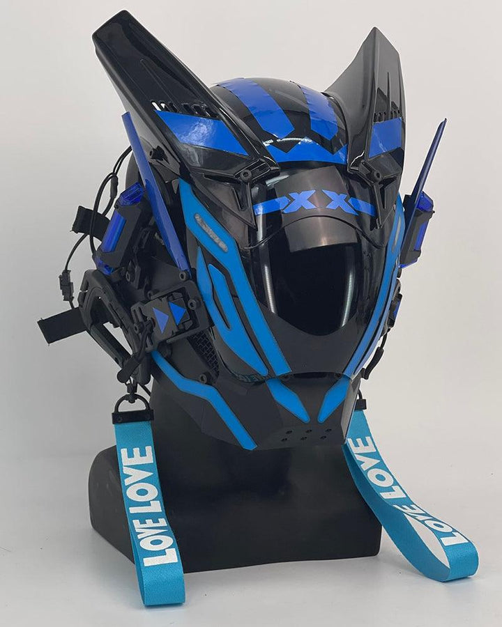 New Era Cyberpunk Warrior Horn Mask - Techwear Official