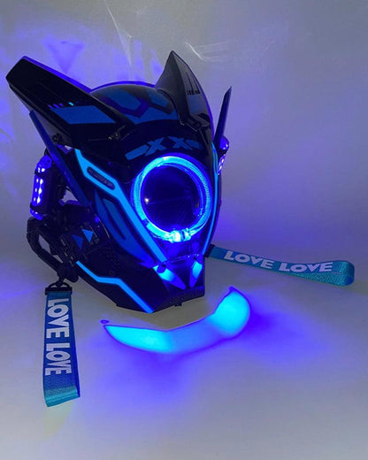 New Era Cyberpunk Warrior Horn Mask - Techwear Official