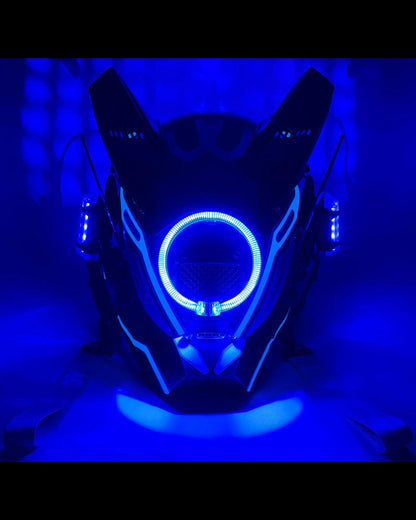 New Era Cyberpunk Warrior Horn Mask - Techwear Official