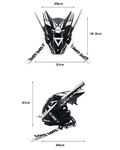 New Era Cyberpunk Warrior Horn Mask - Techwear Official