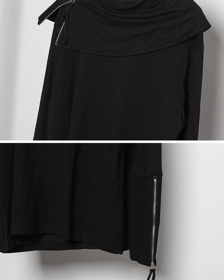 Ninja Irregular High Collar Sweatshirt - Techwear Official