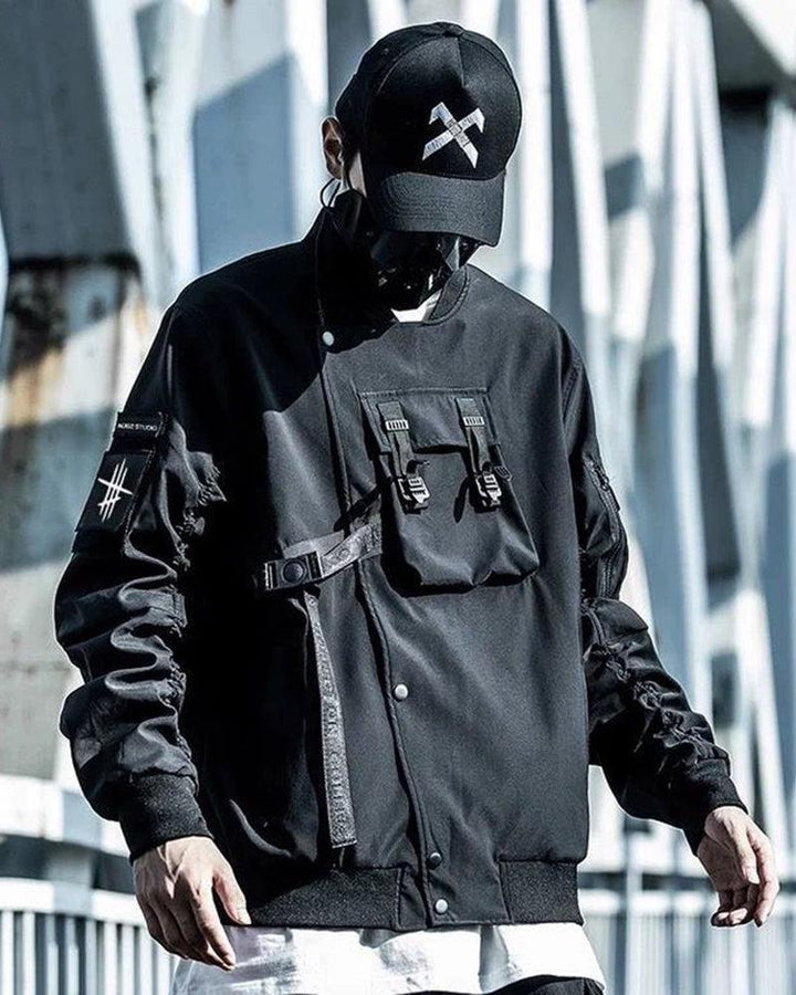 Futuristic Mens Bomber Jacket – Techwear Official