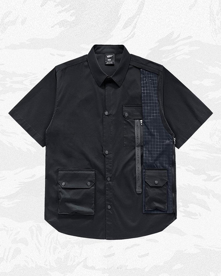 No Looking Back Patchwork Shirt - Techwear Official