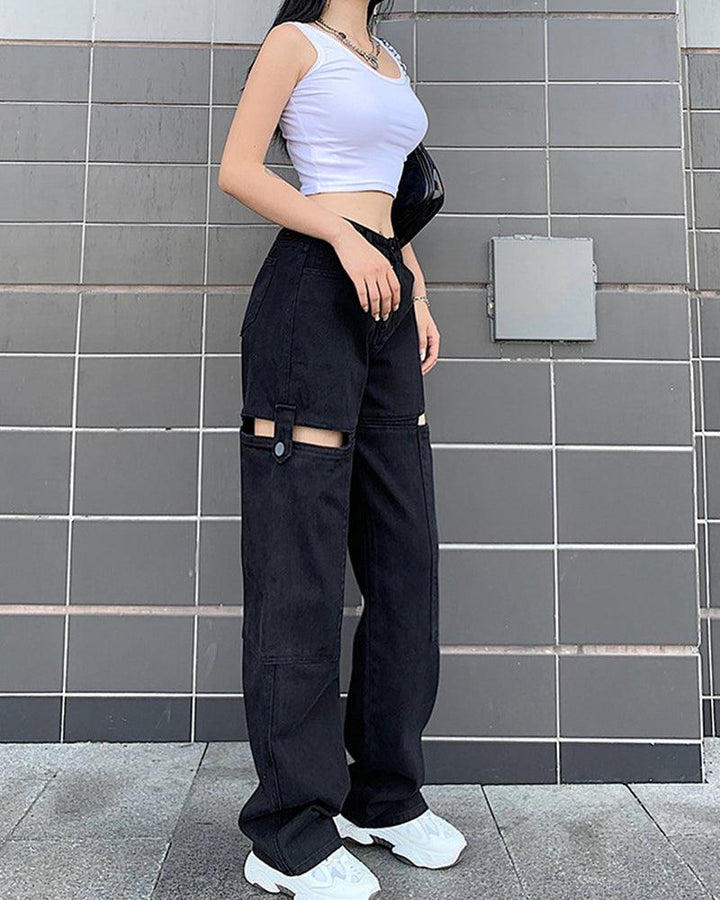 One Game One Dream Cut Out Pants - Techwear Official