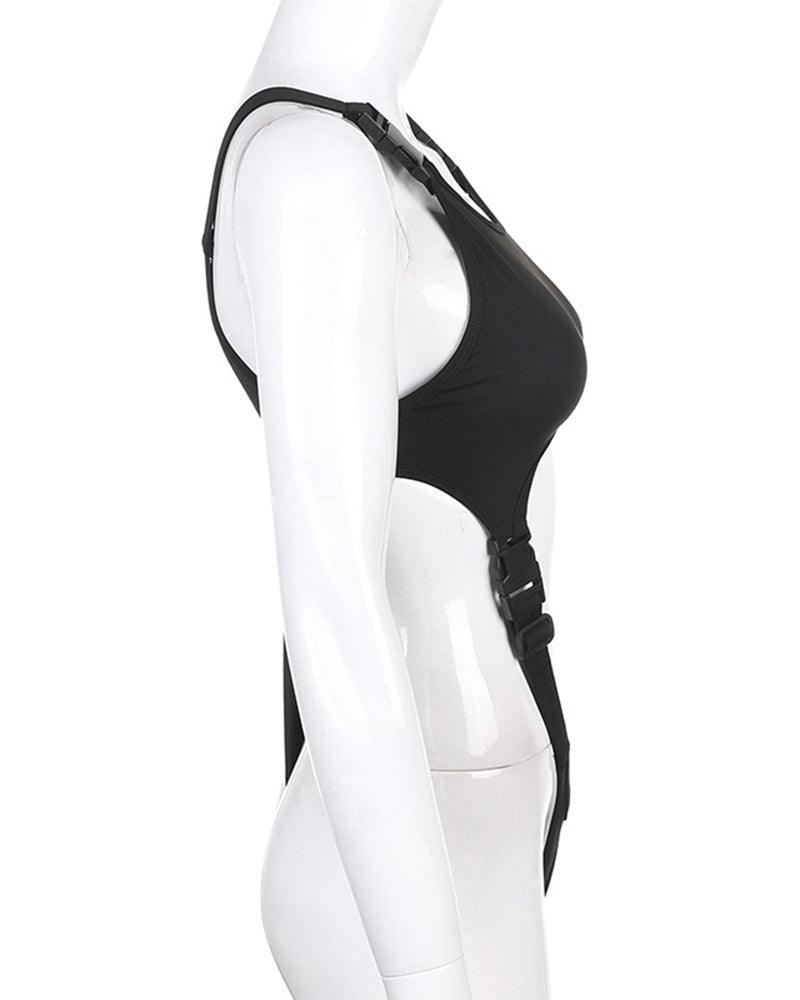 One I Adore Buckle Strap Bodysuit - Techwear Official