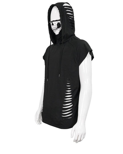 One I Adore Tattered Sleeveless T-Shirt - Techwear Official