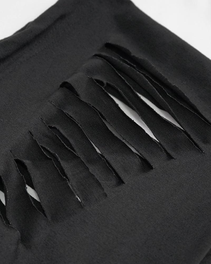 One I Adore Tattered Sleeveless T-Shirt - Techwear Official