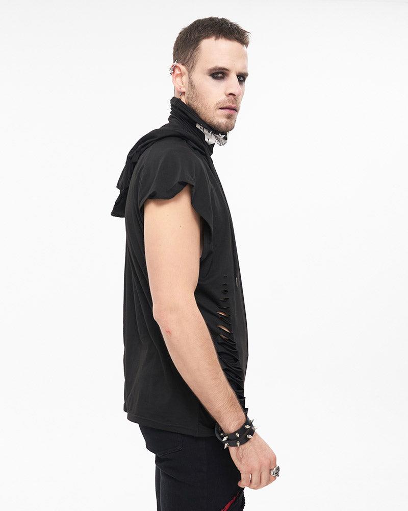 One I Adore Tattered Sleeveless T-Shirt - Techwear Official