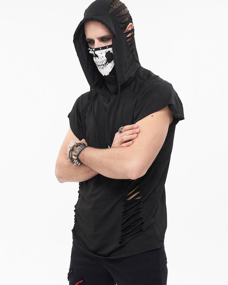 One I Adore Tattered Sleeveless T-Shirt - Techwear Official