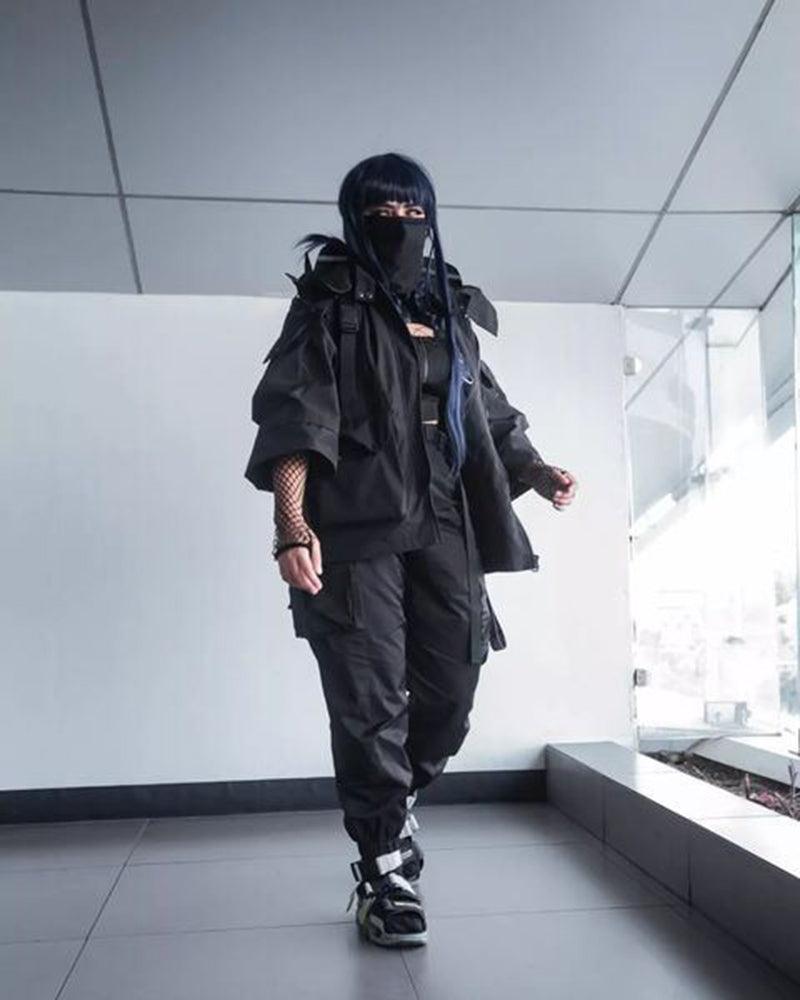 Techwear Futuristic Short Sleeve Hooded Jacket – Techwear Official