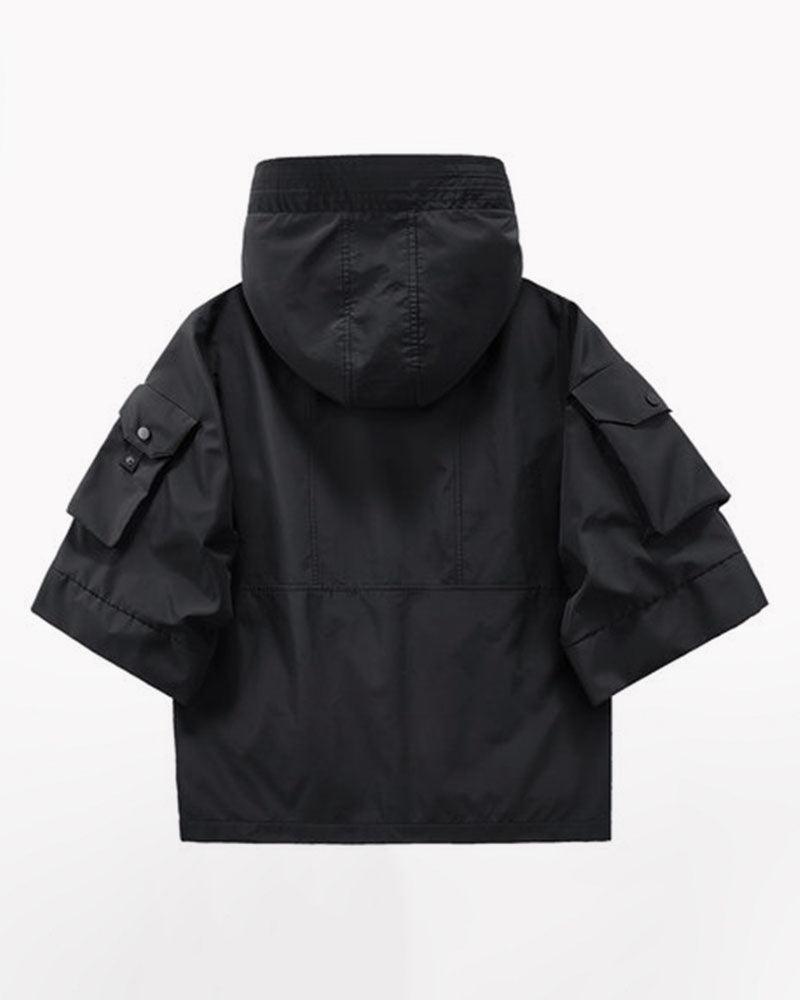 Techwear Futuristic Short Sleeve Hooded Jacket – Techwear Official
