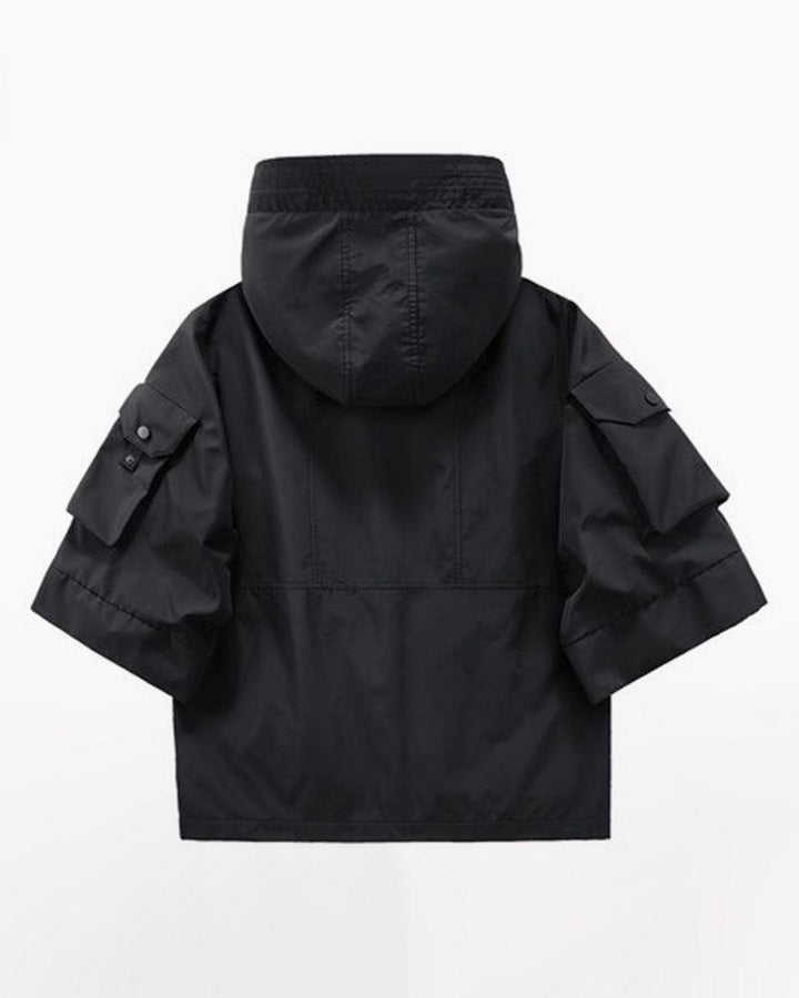 Only Time Short Sleeve Hooded Jacket - Techwear Official