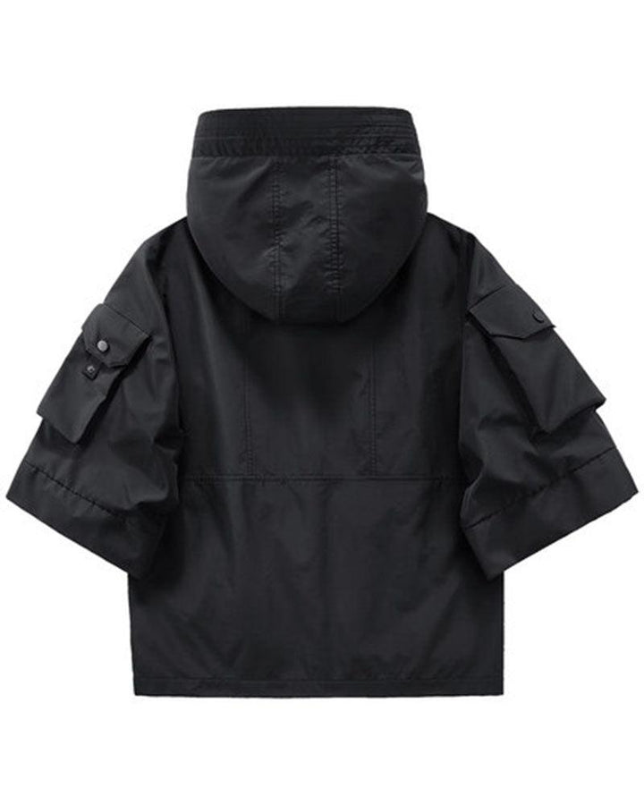 Only Time Short Sleeve Hooded Jacket - Techwear Official