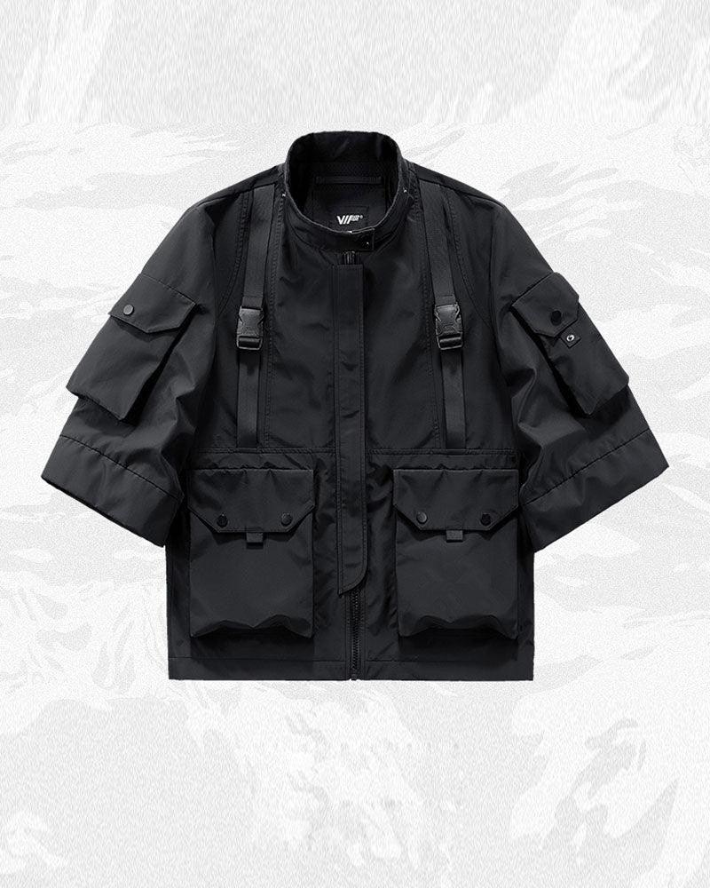 Techwear Futuristic Short Sleeve Hooded Jacket – Techwear Official