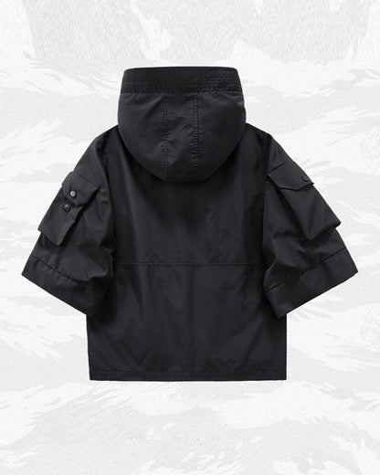 Only Time Short Sleeve Hooded Jacket - Techwear Official