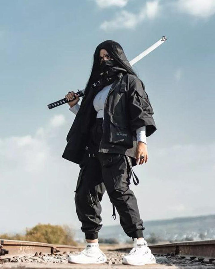 Techwear Futuristic Short Sleeve Hooded Jacket – Techwear Official