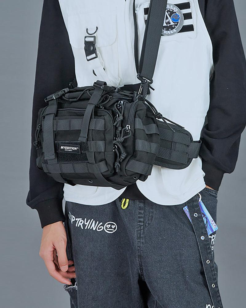 CYBERPUNK Multi-pocket Tactical Functional Techwear cheapest Sling Bag