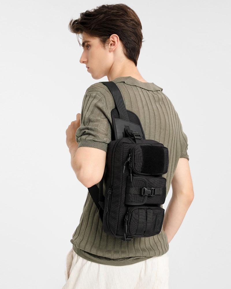 chest bag,chest pack,black chest bag,tactical chest bag,cross chest bag,men chest bag,men&