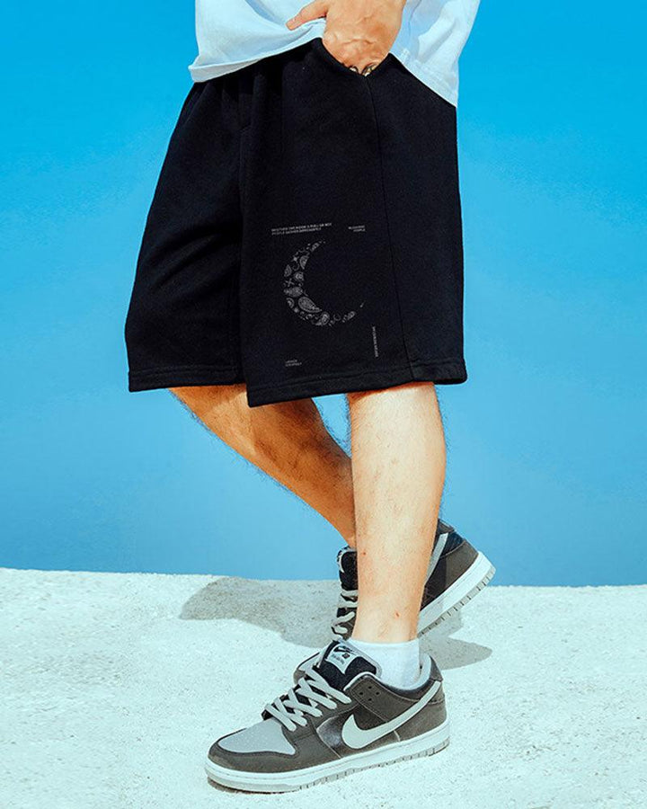 Oversize Streetwear Moon Shorts - Techwear Official