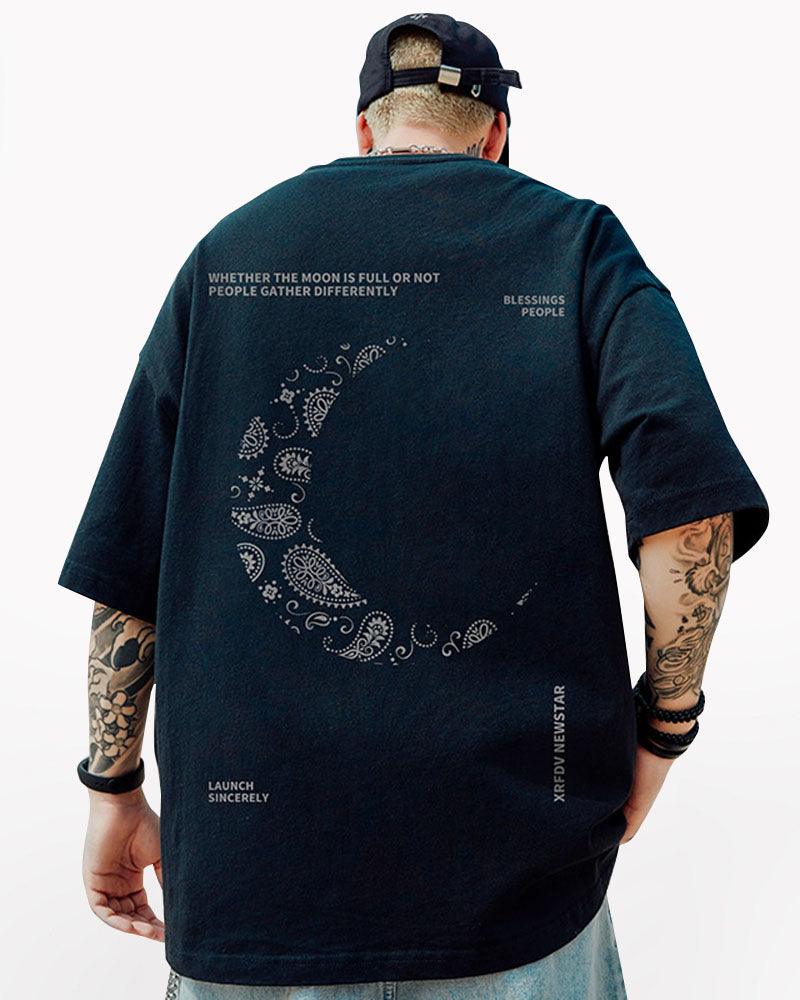 Oversize Streetwear Moon Graphic T Shirt Techwear Official