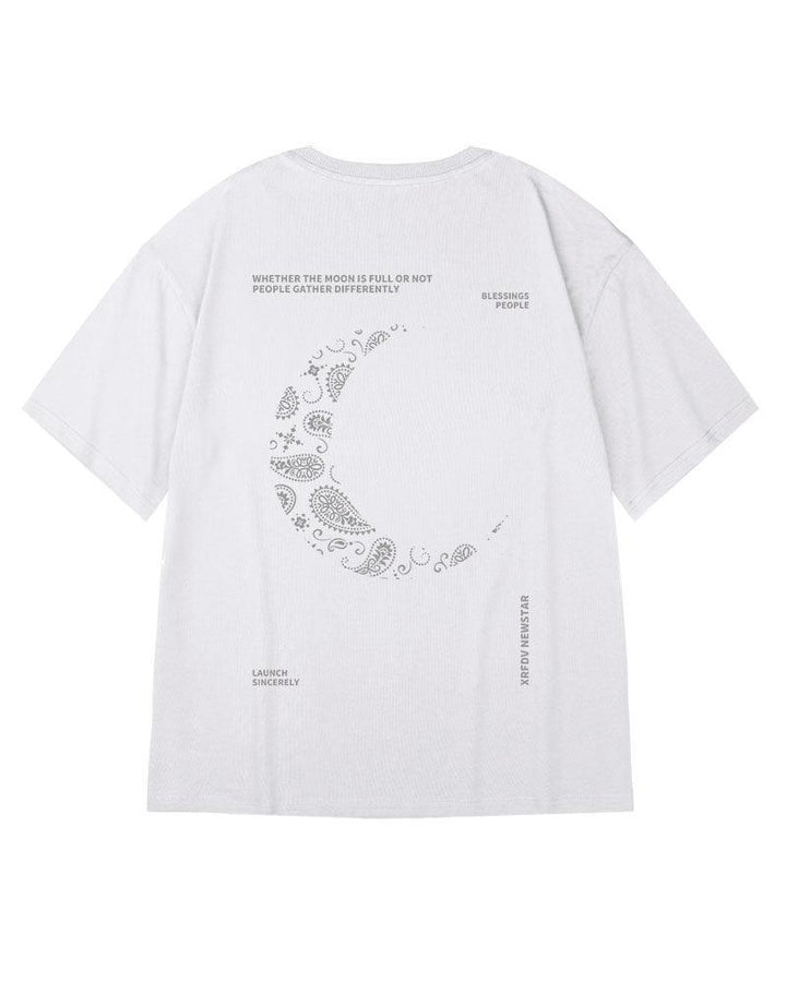 Oversize Streetwear Moon T-Shirt - Techwear Official