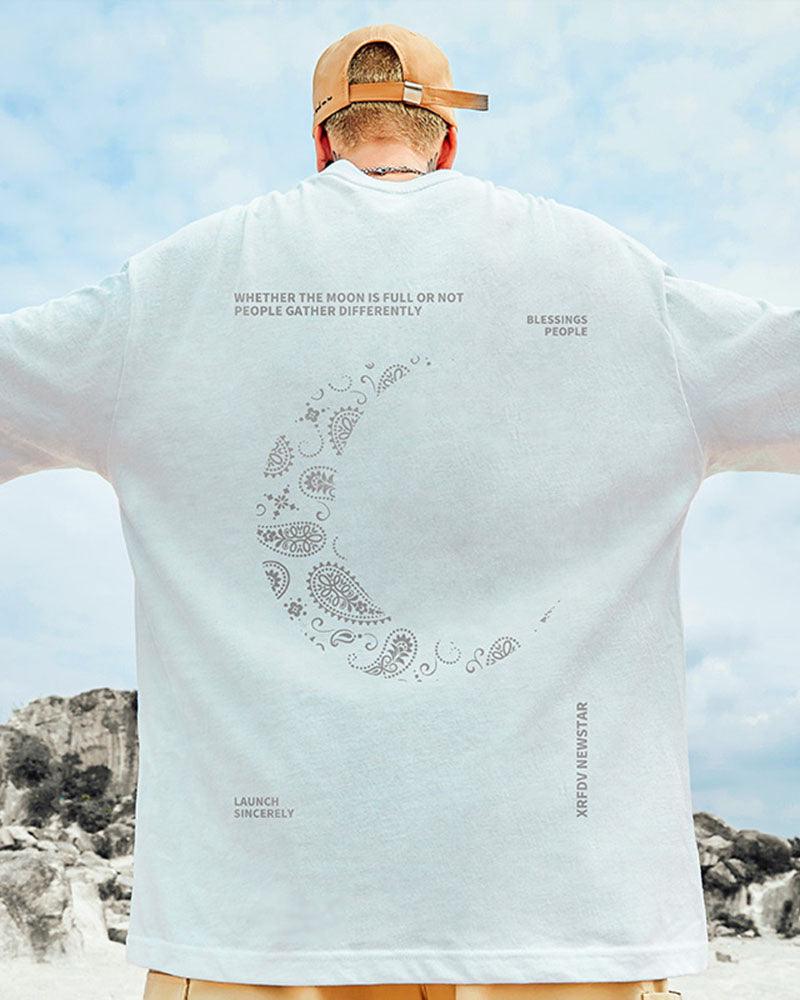 Oversize Streetwear Moon T-Shirt - Techwear Official