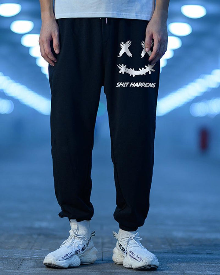 Play The Earth Smiley Sweatpants - Techwear Official