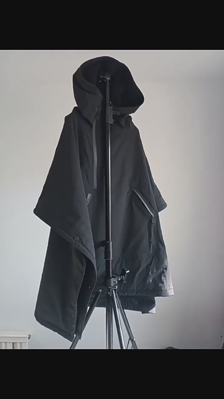 Techwear Loose-Fit Batwing Waterproof Cape Coat
