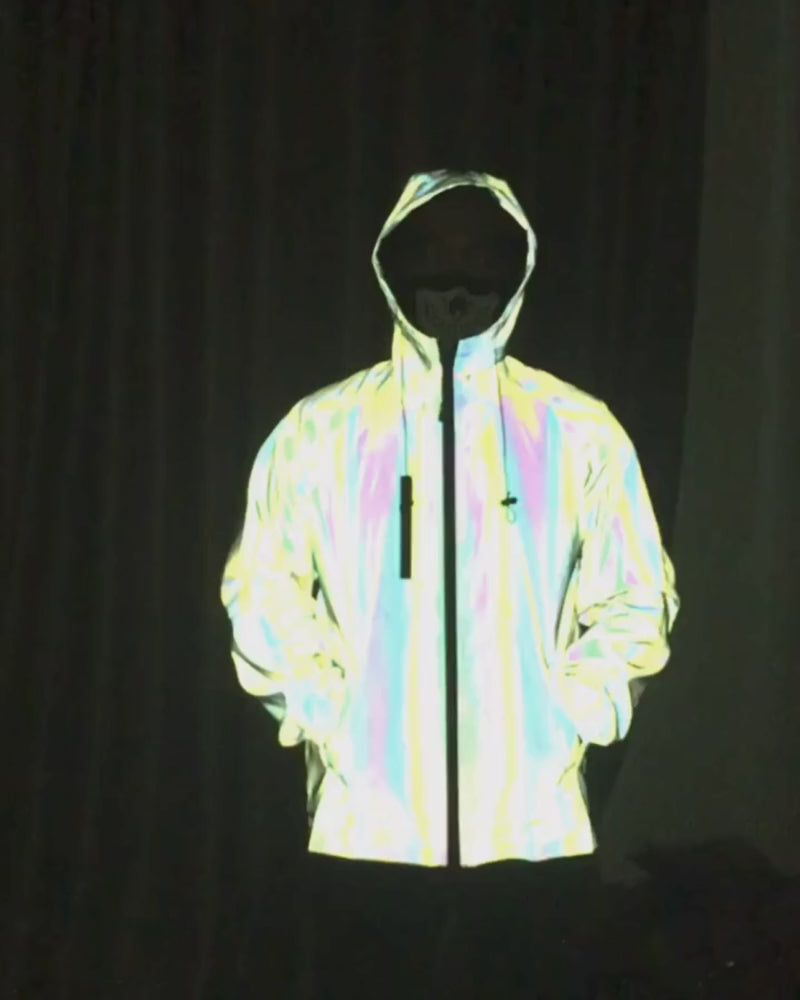 Techwear Colorful Laser Reflective Jacket