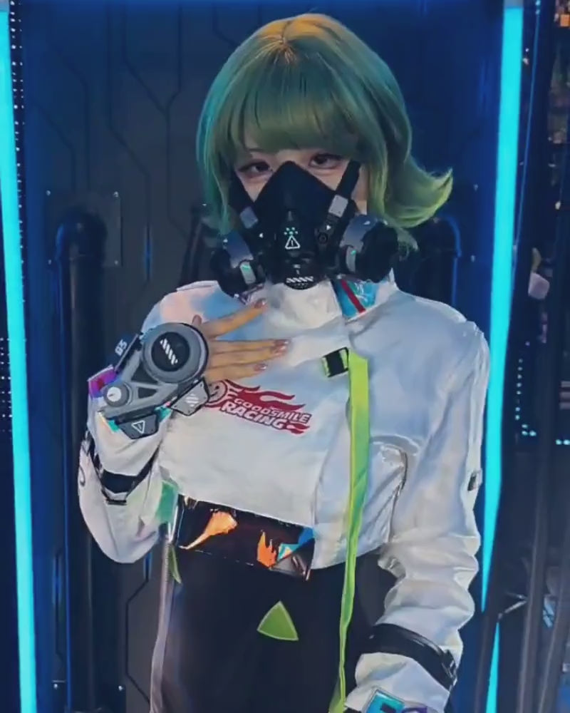 Futuristic Sci-Fi Cosplay LED Light-Up Goggles Mechanical Mask