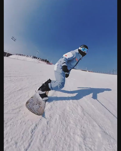 Ski Wear Color-blocking Pockets Jumpsuit Snow Suit -Unisex