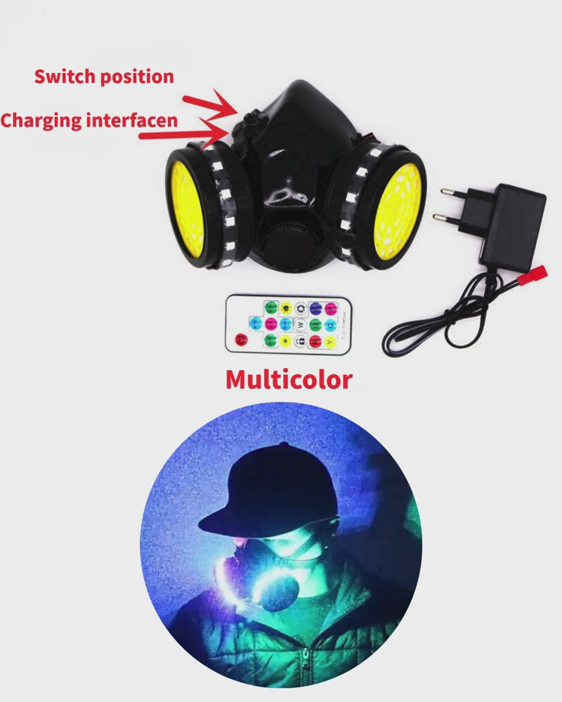Cyberpunk Bar DJ Party LED Colorful Mask