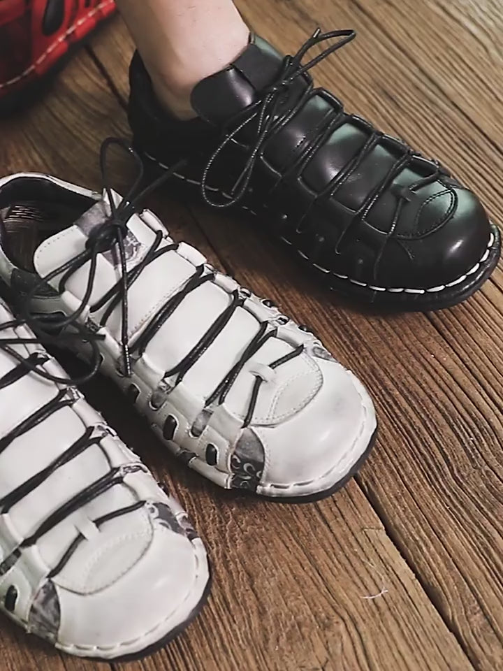 Techwear Punk Style Motorcycle Leather Shoes