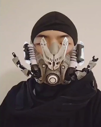 Cyberpunk Cosplay Glowing Mechanical Mask