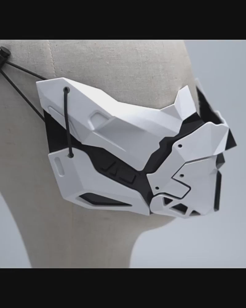 Cyberpunk Samurai Half Face Mask